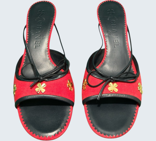 Chanel Lucky Charm Four-Leaf Clover Heels