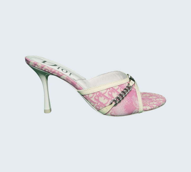 Christian Dior Pink Trotter Mules