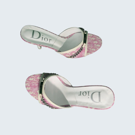 Christian Dior Pink Trotter Mules