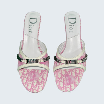Christian Dior Pink Trotter Mules