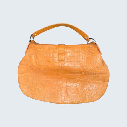 Dolce & Gabbana Orange Snakeskin Shoulder Bag
