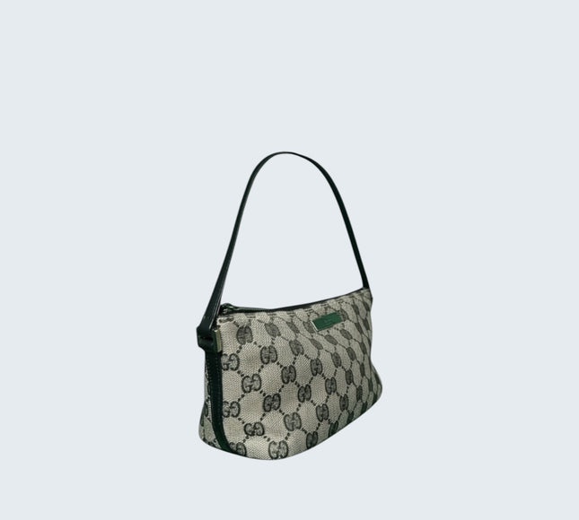Gucci Black & Grey Monogram Pochette