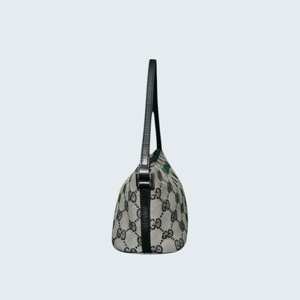 Gucci Black & Grey Monogram Pochette
