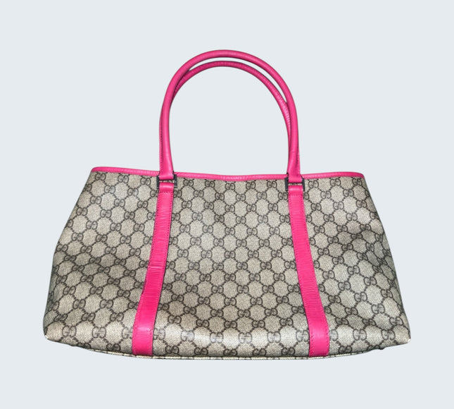 Gucci 2000s Monogram Hot Pink Tote Bag